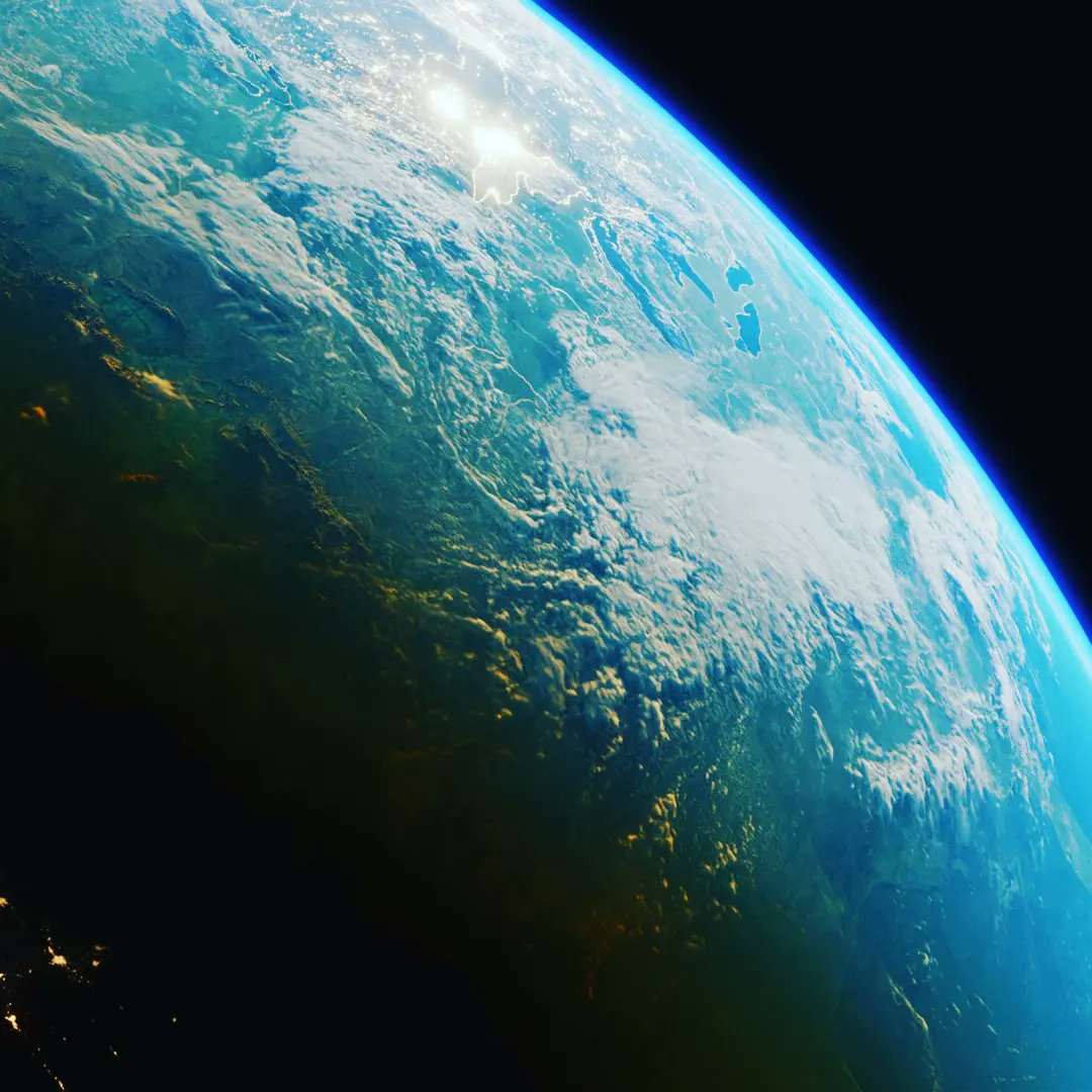 TheGeekxVrv's tweet photo. The earth made in #blender 

#Blender3d #dailyrender #scifi #scifiart #space https://t.co/aZYPasxXab