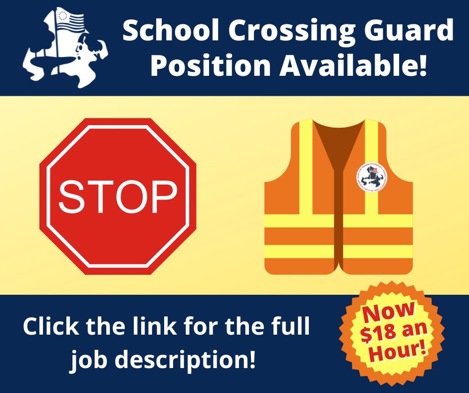 Crossing Guard Position Available - Now $18 an hour!
Click the link for the full job description: bridgewaternj.gov/wp-content/upl…