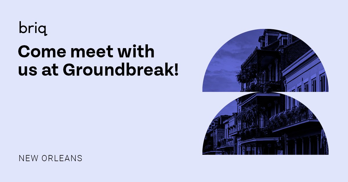 A great group of Briqsters is headed to New Orleans for <a href="/procoretech/">Procore Technologies</a> #Groundbreak and we’re hosting an event for attendees on that Monday (11/7) night. RSVP here: info.briq.com/gbk-evening-ev… Please note that space is limited. #GBK22