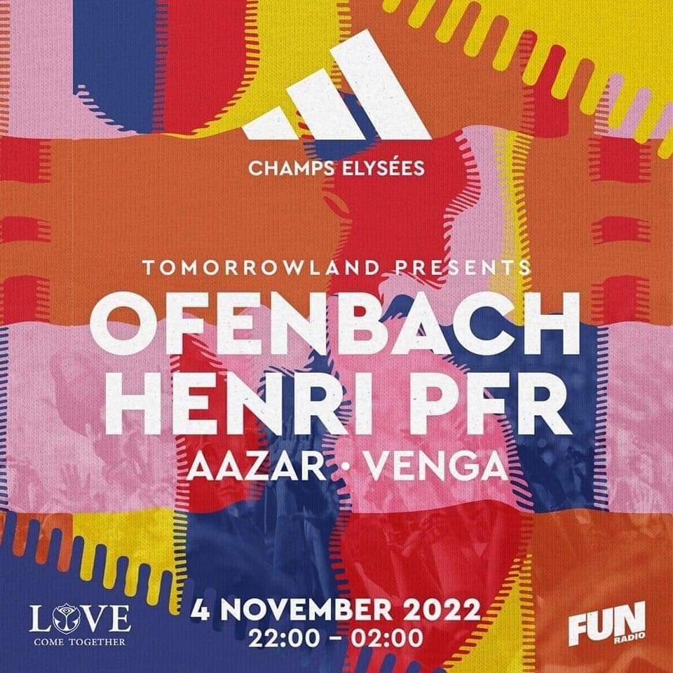 Tonight in Paris ! <a href="/HenriPfr/">Henri PFR</a> mixe sur les Champs Elysées pour le lancement de la collaboration <a href="/tomorrowland/">Tomorrowland</a> x <a href="/adidas/">adidas</a> 
#tml #henripfr #tomorrowland #champselysees
