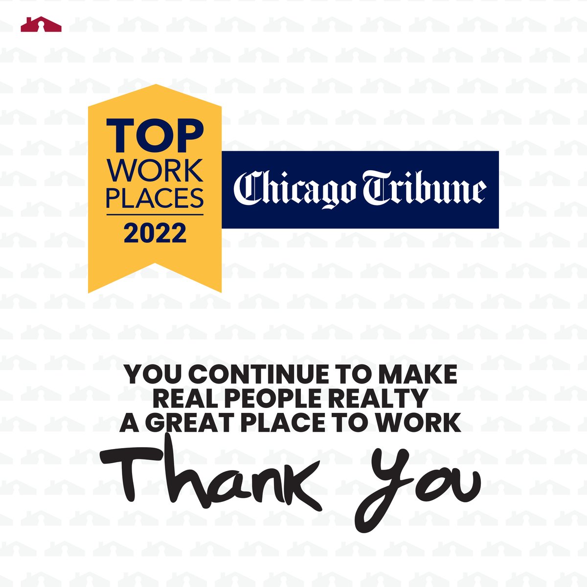 RealPeopleRE's tweet photo. We are proud to announce we've been named a 2022 @TopWorkplace. Thanks to our agents, @chicagotribune, @topworkplaces and the @RealPeopleRE team who helped make this happen!   #culturematters #illinoisrealestate #AnotherOne https://t.co/oVT0bCVeZV