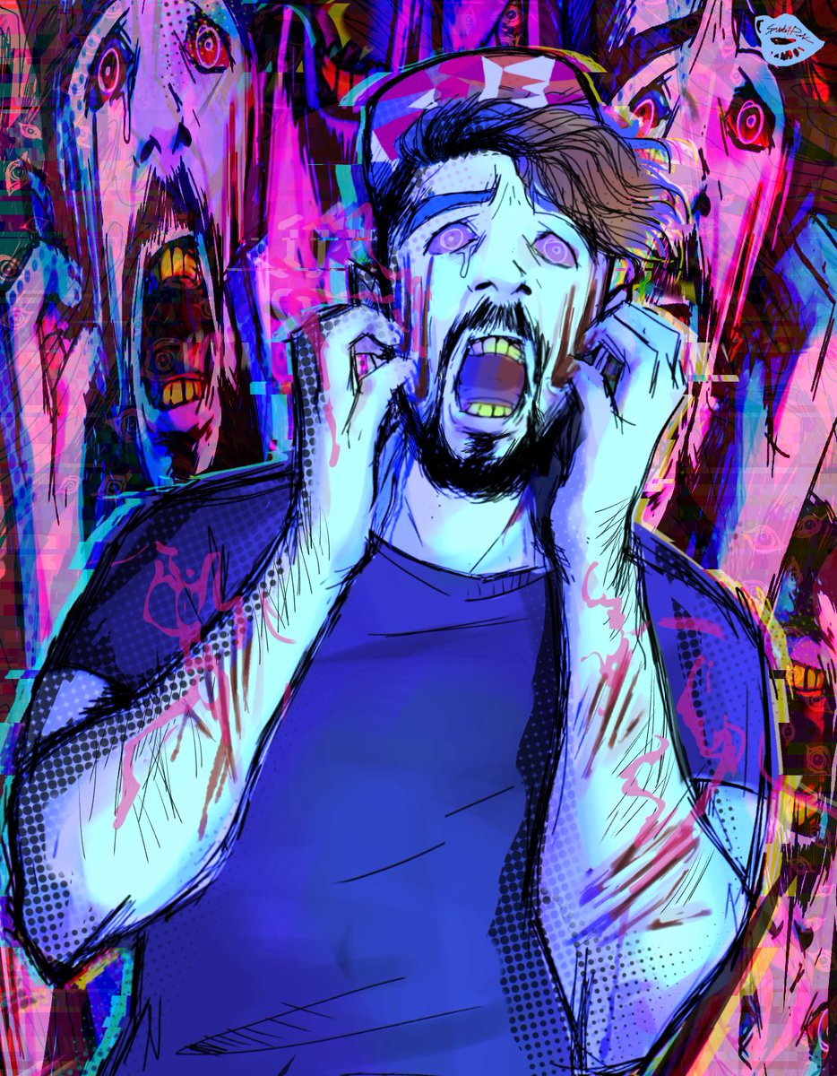 "GO AWAY! LEAVE ME ALONE!!!"

I'd like to think when his panic attacks are so severe he starts scratching his skin in an attempt to get rid of Anti.
#jacksepticeye #jacksepticeyefanart #chasebrody #JSEProjectIRIS