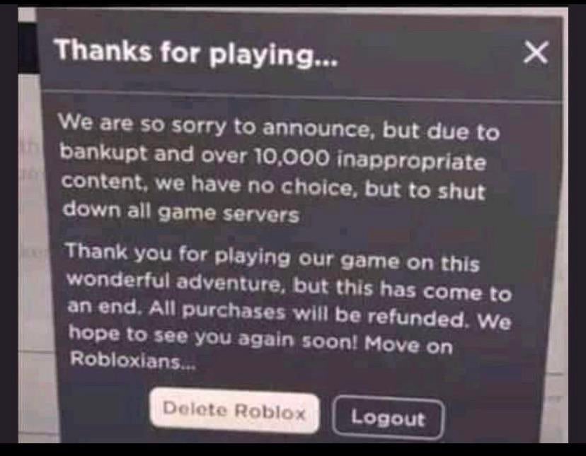 Does anyone have any news about roblox being down?