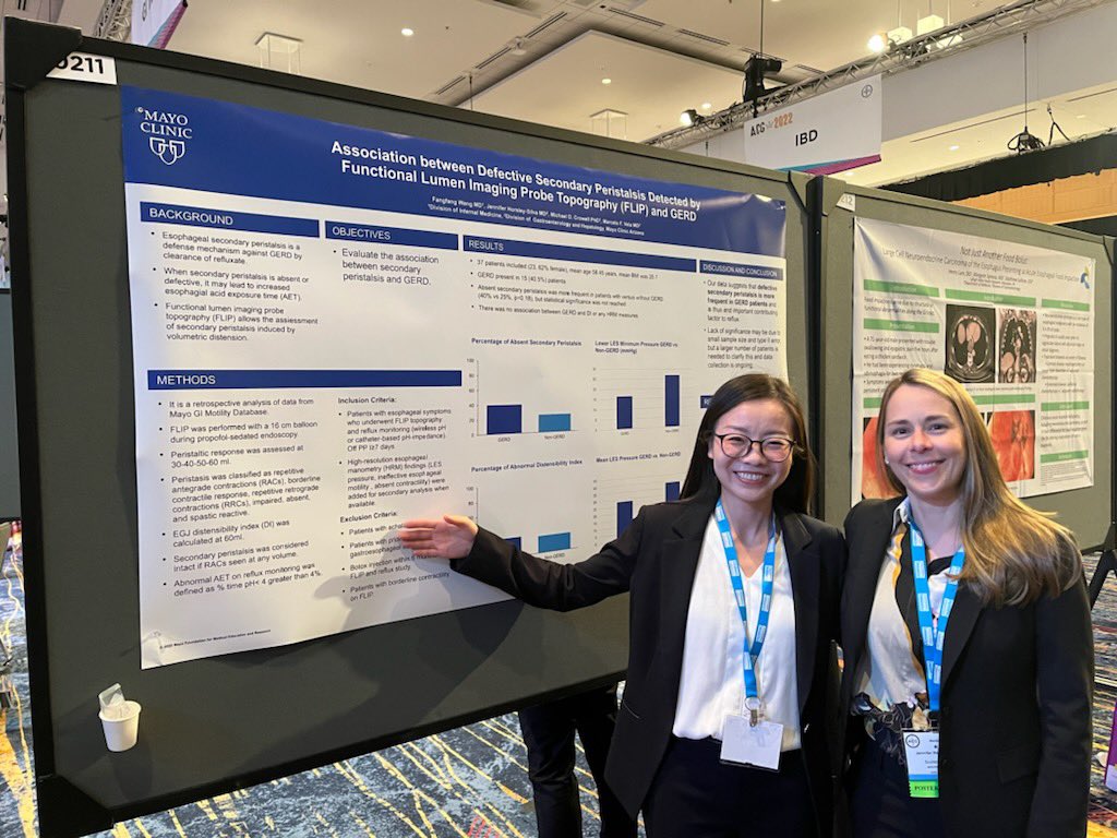 Jennifer Horsley-Silva, MD (@jhorsleysilvamd) on Twitter photo Proud of <a href="/Fangfang_Wang96/">Fangfang Wang</a> for representing us <a href="/AmCollegeGastro/">ACG</a> #ACG2022
<a href="/MayoClinicGIHep/">Mayo Clinic Gastroenterology & Hepatology</a>
Future 🌟 Proud of <a href="/Fangfang_Wang96/">Fangfang Wang</a> for representing us <a href="/AmCollegeGastro/">ACG</a> #ACG2022
<a href="/MayoClinicGIHep/">Mayo Clinic Gastroenterology & Hepatology</a>
Future 🌟