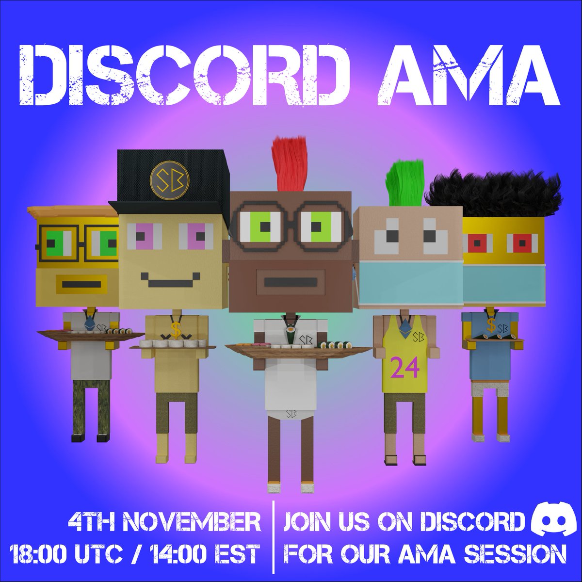 AMA session in progress. We are waiting for you inside the Discord🍣💫🔥