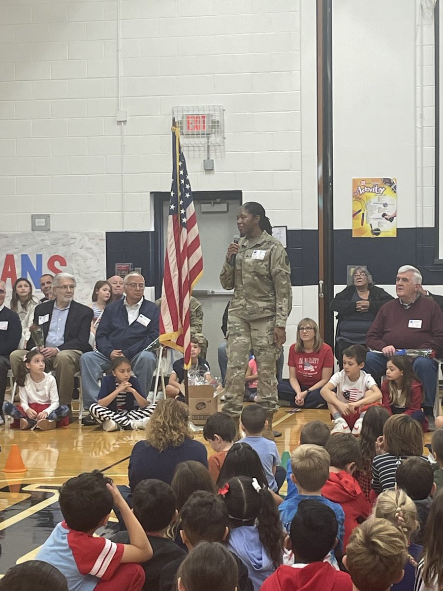 What an honor it was to have so many Veterans join us for our Veteran's Day Assembly today. To all of the brave men and women, both veterans and active-duty service members, we thank you for your service! #Randolphschools
