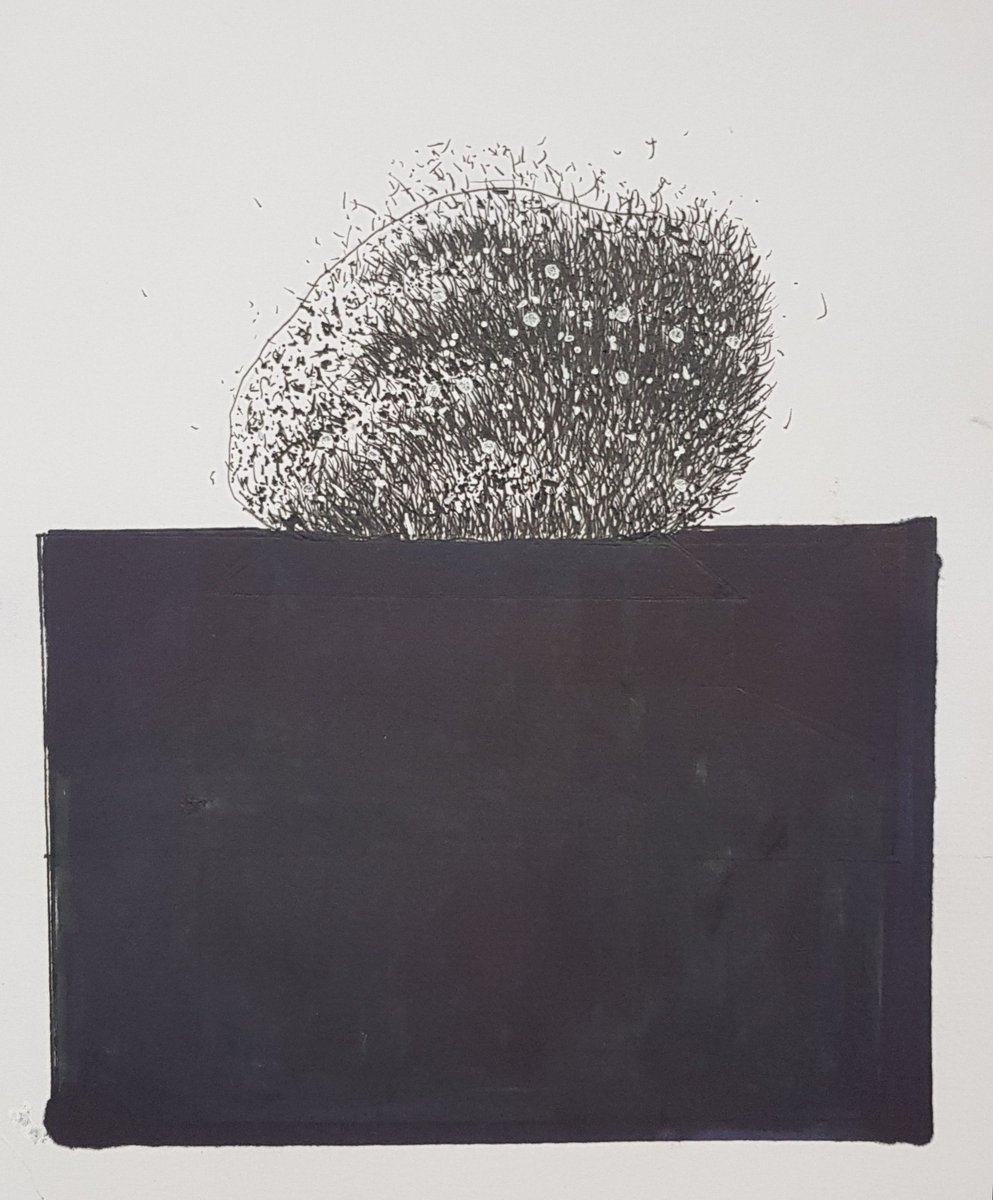 Great drawing symposium for <a href="/LondonMet/">René</a> research today. Gave a short talk about monumentality in my drawings. Stone, duration, commemoration, interiors.