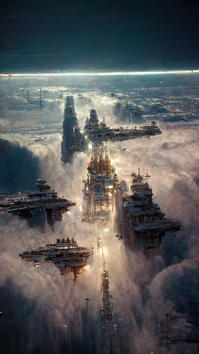 JohnFStifter's tweet photo. Photographs from the future 08: Portals, quantum tunneling civilizations. Off-world Space Stations #Conceptart #timetravel #Akira #art #paintover #realism #scifi #digitalart #Aiart #midjourney #StableDiffusion #Elon #space #macross #2001space https://t.co/igBBL3UMCL