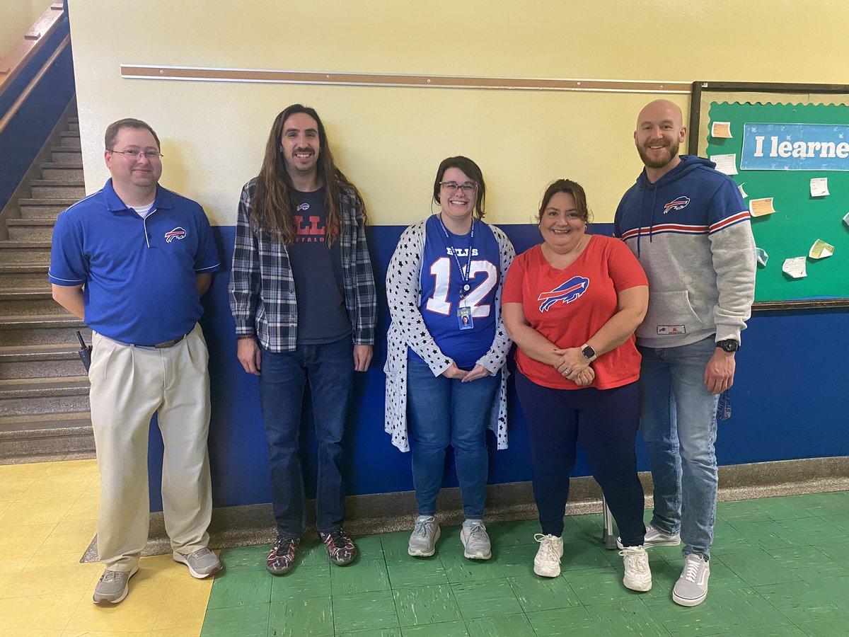 Staff at <a href="/WestminsterCCS/">Westminster Community Charter School</a>  are preparing for our Buffalo Bills win this weekend. GO BILLS! <a href="/MandT_Bank/">M&T Bank</a> <a href="/BuffaloBills/">Buffalo Bills</a> #GoBills