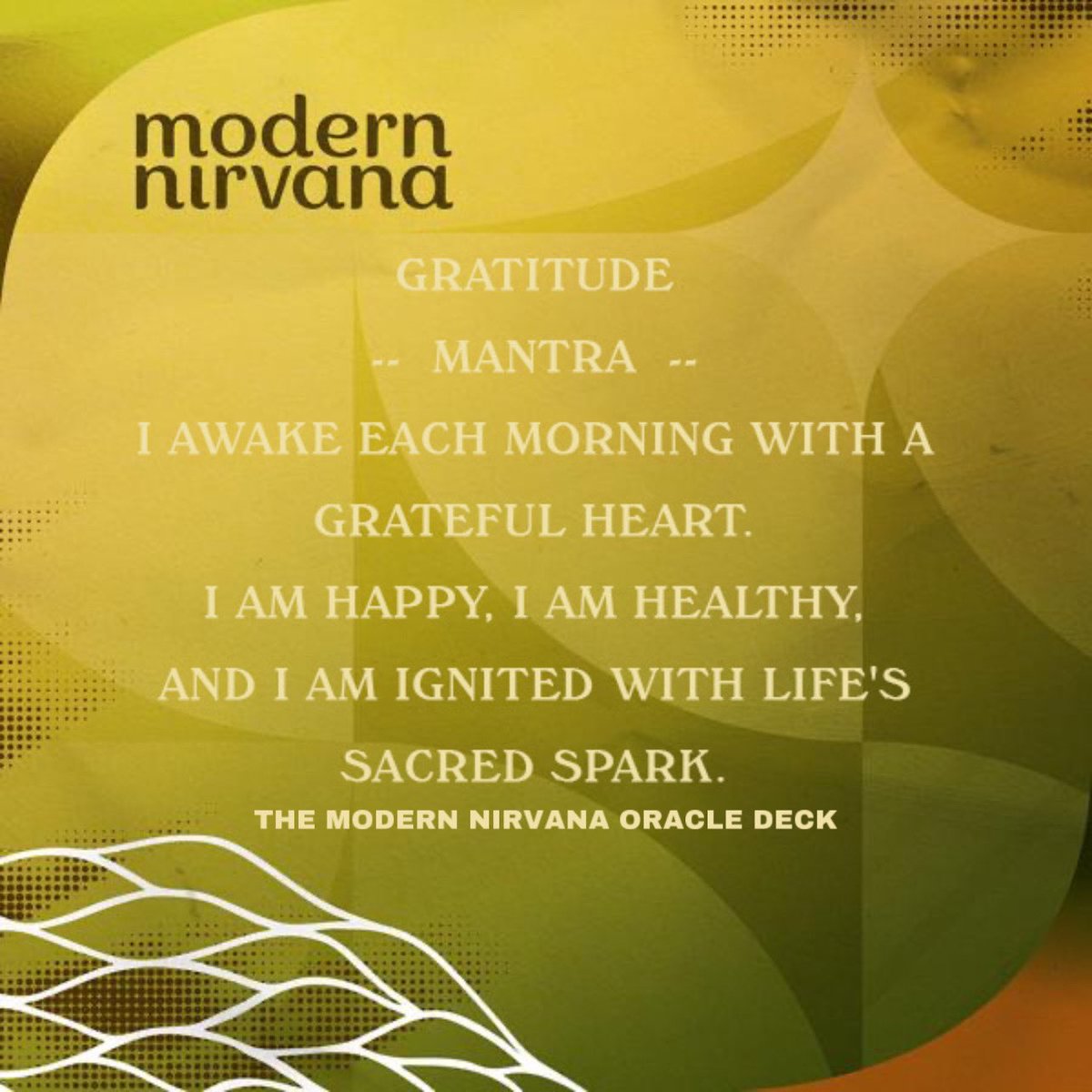 modern_nirvana's tweet photo. Cultivating gratitude for the kaleidoscope of human experiences can allow a smile of presence to overflow from your heart and ripple forward into your overall appreciation for life
"Gratitude" from the Modern Nirvana #OracleDeck OUT NOW
๐ฎ https://t.co/WZLMnq9xWo
#ModernNirvana https://t.co/1Vx07UOU2u