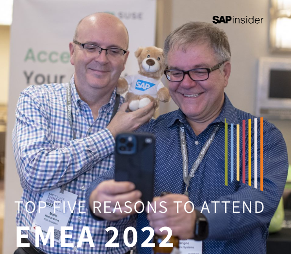 We see it happen time and time again. Organizations that attend SAPinsider events as a team gain the most from their experience. 

We hope you'll consider attending EMEA 2022 as a team. Register Today! hubs.li/Q01rws-p0

#YourSAPJourney #SAPinsiderEMEA2022