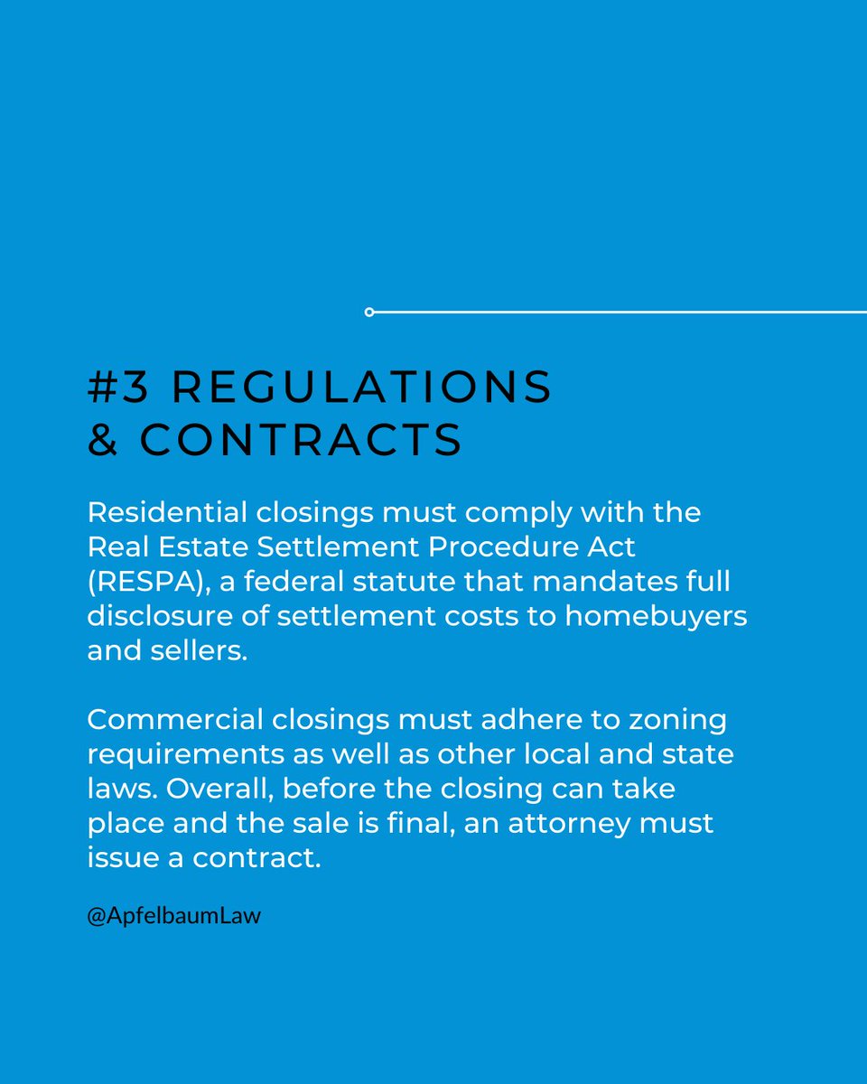 amlawfl's tweet photo. There are several key differences between commercial and residential closings. 

The entire process may be stressful for both buyers and sellers. It's important to be familiar with the different elements involved in the closing process for each before you make a decision. https://t.co/WgkEpfVQ88