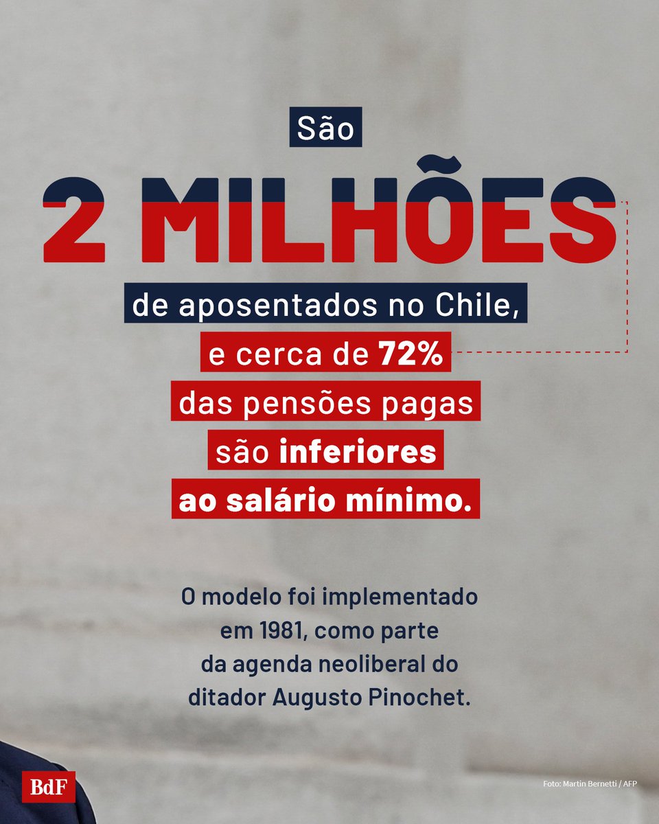 brasildefato's tweet photo. 🇨🇱 Reforma da Previdência I Unificar sistema de pensões e acabar com financeirização da previdência são as principais medidas da reforma de Boric >> https://t.co/CRyJK7ol9m https://t.co/dgtHFp9B1n