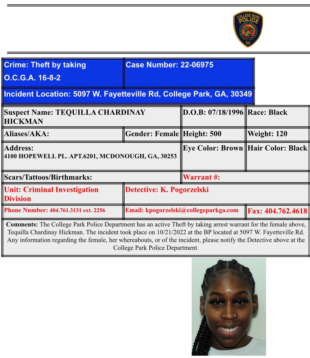 College Park PD tweet media