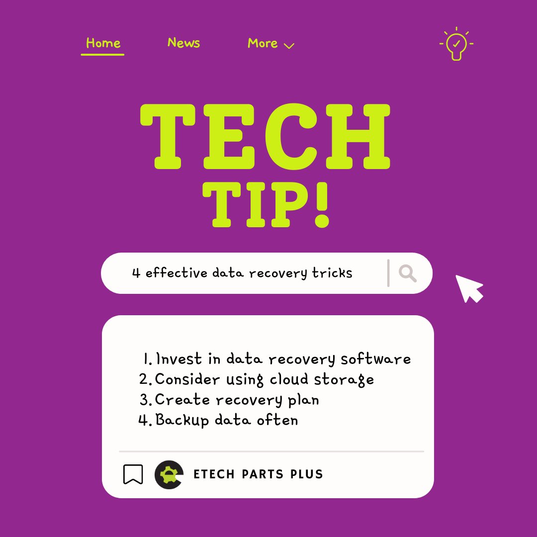 etechpartsplus's tweet image. Recovering data from your device can be a challenge. Here are 4 effective data recovery tricks that can help you get back up and running again.

#tips #techtips #tablettips #cellphonerepair #smartphonerepair #iphonerepair #laptoprepair #ipadrepair #tabletrepair #eletronicsrepair