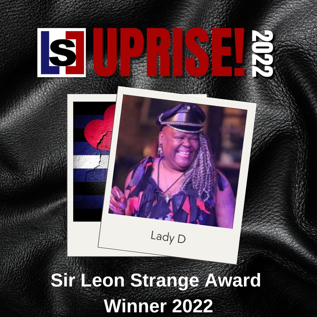 Leather_SC's tweet photo. ~Cain Berlinger &amp; Lady D~
UPRISE! is honored to announce the winners of the Sir Leon Strange Award 2022, in recognition of BIPOC Leather Leadership. We thank you both! https://t.co/V9smnqyih1