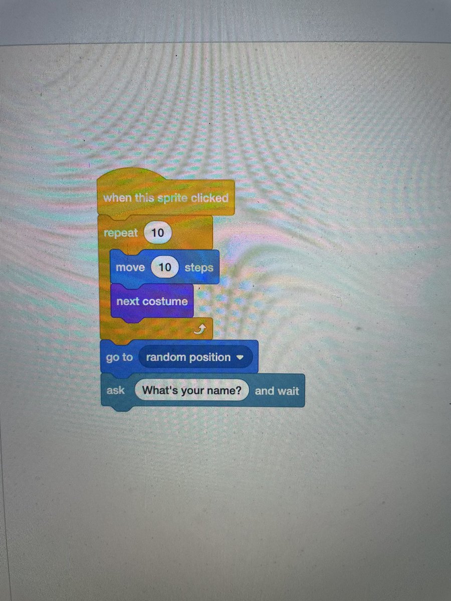 minifish12's tweet photo. This week in class we experimented with Scratch! Scratch is a coding program that allows young people to create digital stories, games, and animations. Here is my own animation that I created with Scratch. #EDUC387013 #Scratch #edtech https://t.co/sR78CDSDRq
