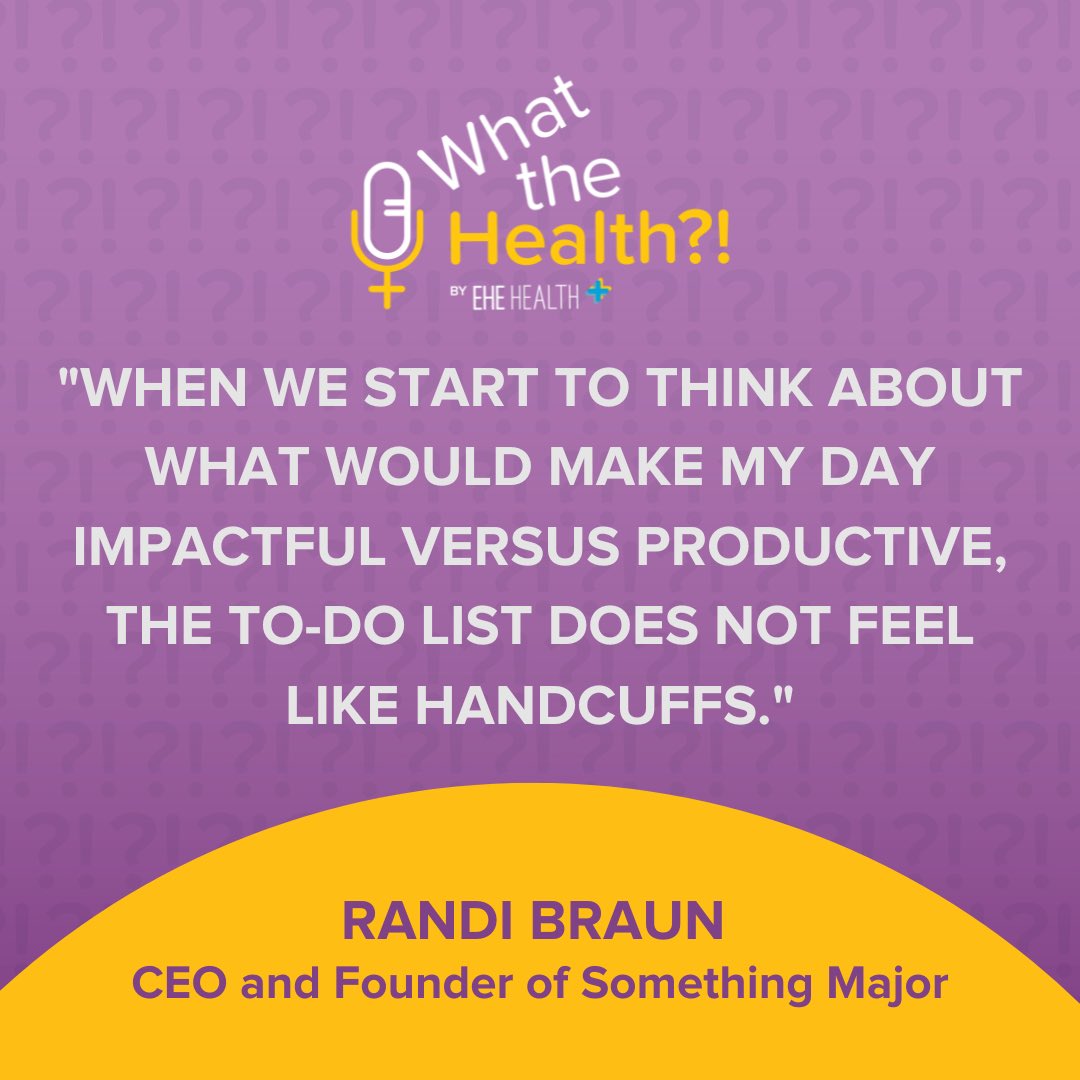 On the latest episode of What The Health?! Randi Braun, CEO of Something Major, sat down with our CRO, Joy Altimare, for a special LIVE discussion surrounding women in leadership. Available on all major streaming platforms: ehe.health/for-employers/…