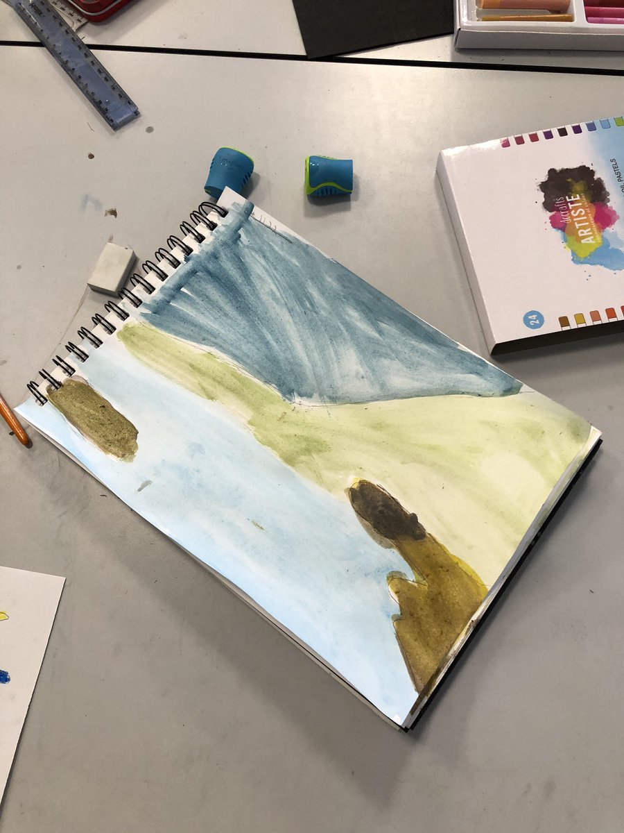 Harts_Y4's tweet photo. We’ve been very inspired by the amazing artwork in @TomPercivalsays book ‘The River’ we decided to make our own river scenes using watercolours this afternoon. @hartsholmeacad @HarbourLearning #HHAart https://t.co/B85yuJmedZ