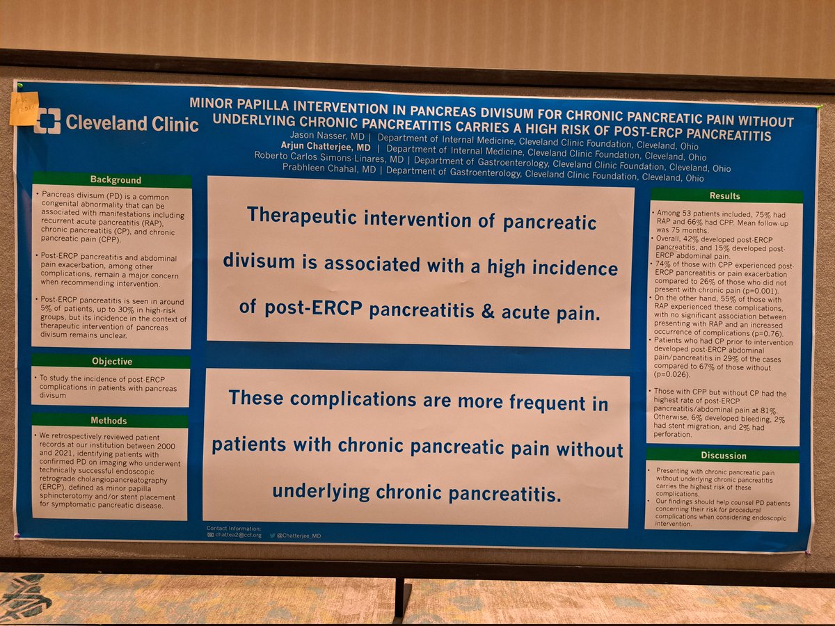 Chatterjee_MD's tweet image. Presneting our work on pancreas divisum at #APA2022 @apapancreas @ChahalPrabhleen @RobertoSimonsMD @CCF_IMCHIEFS @Mud_Fud @medpedshosp #ccfgifellows