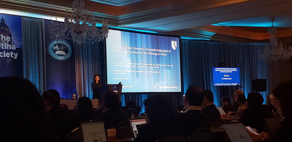 Dr. Xi Chen shared valuable insight on retinal development in infants imaged using handheld OCTA <a href="/RetinaSociety/">TheRetinaSociety</a> <a href="/dukeeyecenter/">Duke Eye Center</a>
