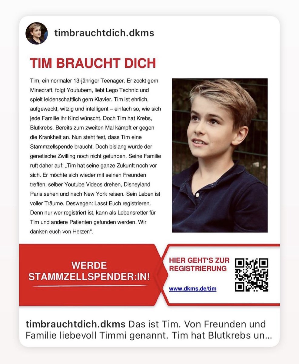 ‼️Bitte registrieren lassen und helfen! 
‼️Bitte Retweet

<a href="/DKMS_de/">DKMS Deutschland</a> dkms.de/aktiv-werden/o…