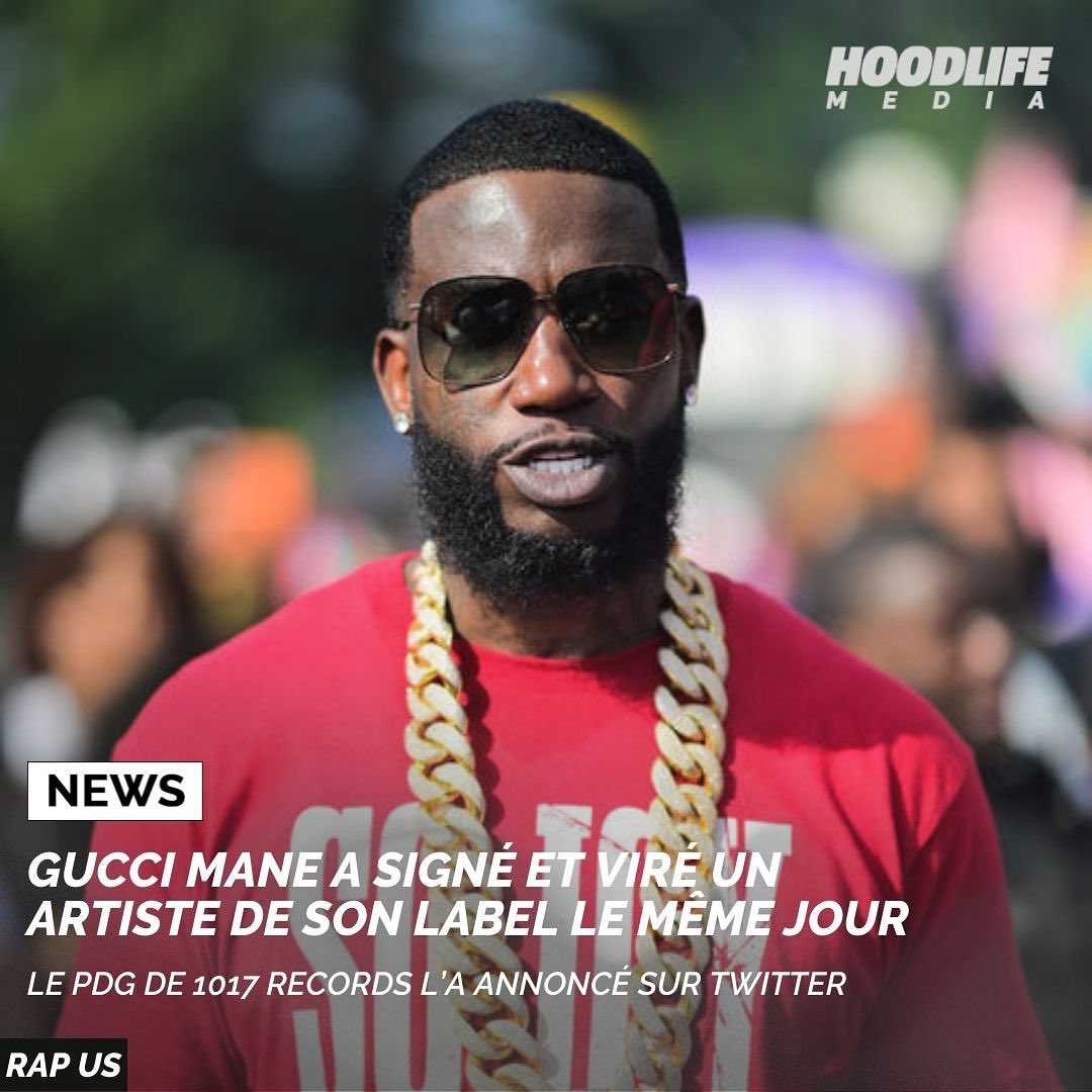 hoodlifefr's tweet photo. #GucciMane a annoncé avoir viré son artiste d’un jour #BabyRacks : "Bravo à Baby Racks, le premier artiste à être signé et viré le même jour 🤦🏾♂️ il n’est plus chez 1017". La raison de son licenciement est encore inconnue mais le rappeur a quand même tenu à répondre. https://t.co/Xq3Ag8sas9