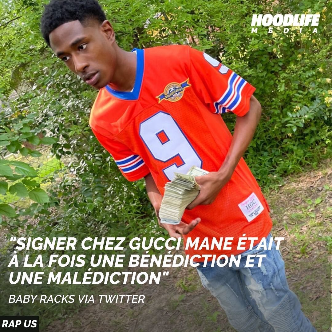 hoodlifefr's tweet photo. #GucciMane a annoncé avoir viré son artiste d’un jour #BabyRacks : "Bravo à Baby Racks, le premier artiste à être signé et viré le même jour 🤦🏾♂️ il n’est plus chez 1017". La raison de son licenciement est encore inconnue mais le rappeur a quand même tenu à répondre. https://t.co/Xq3Ag8sas9