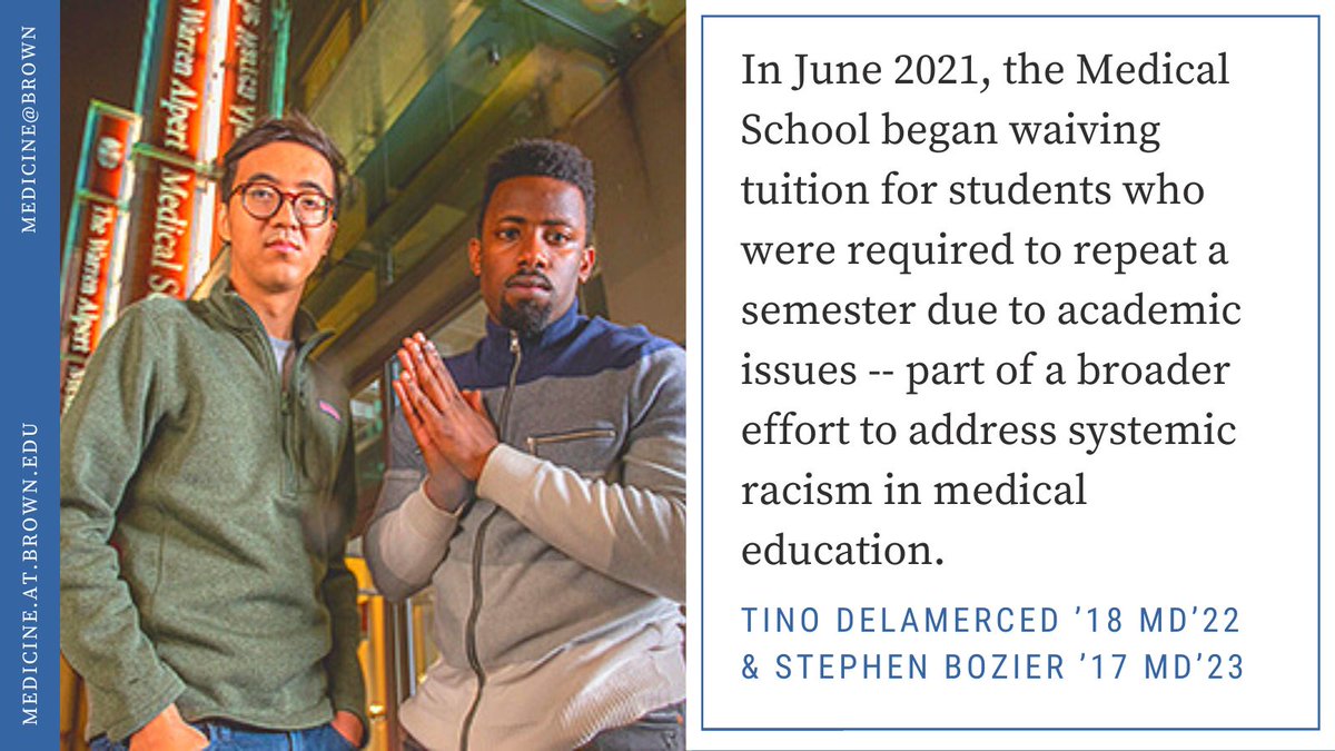 BrownMedicine's tweet photo. In 2020, @TinoDelamerced &amp; @StephenBozier turned their frustration into a podcast ep. Brown faculty &amp; administrators embraced it with enthusiasm &amp; committed to investigating disparities in remediation among students of color. 

More about this effort here:
https://t.co/7n9nJJjYVQ https://t.co/MyxDeWiSzG