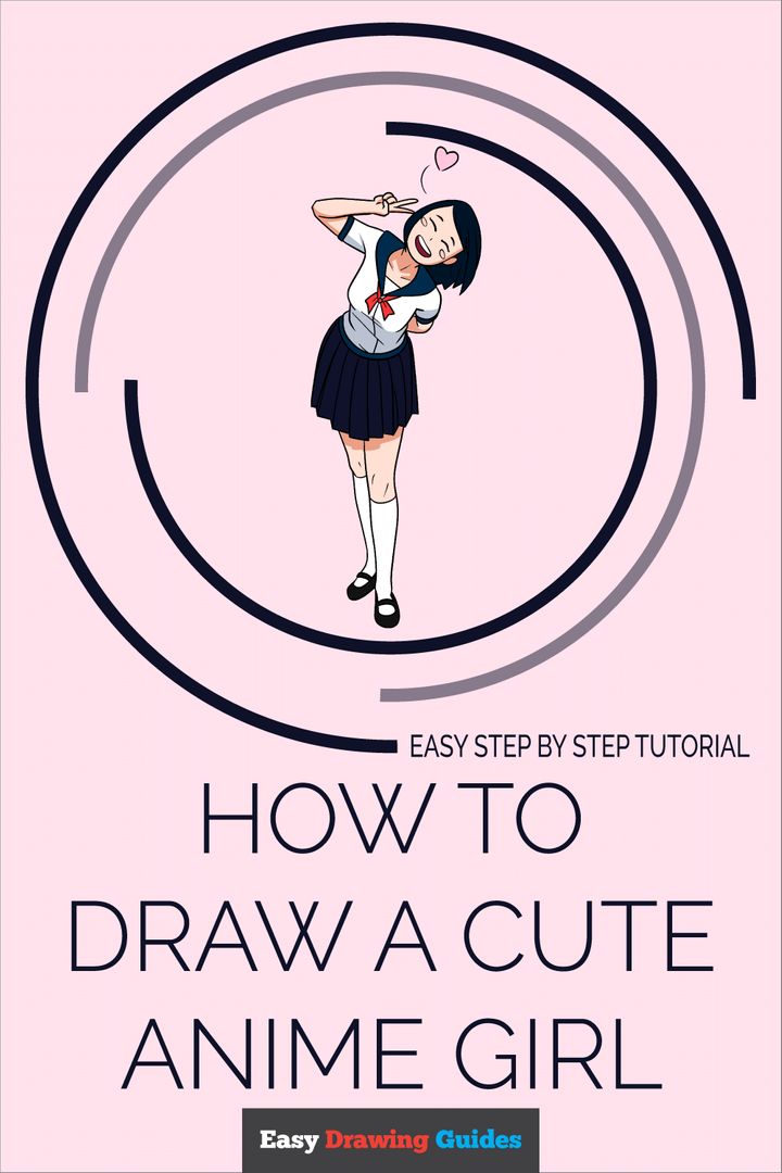 Easy anime drawing how to draw anime girl easy step-by-step 