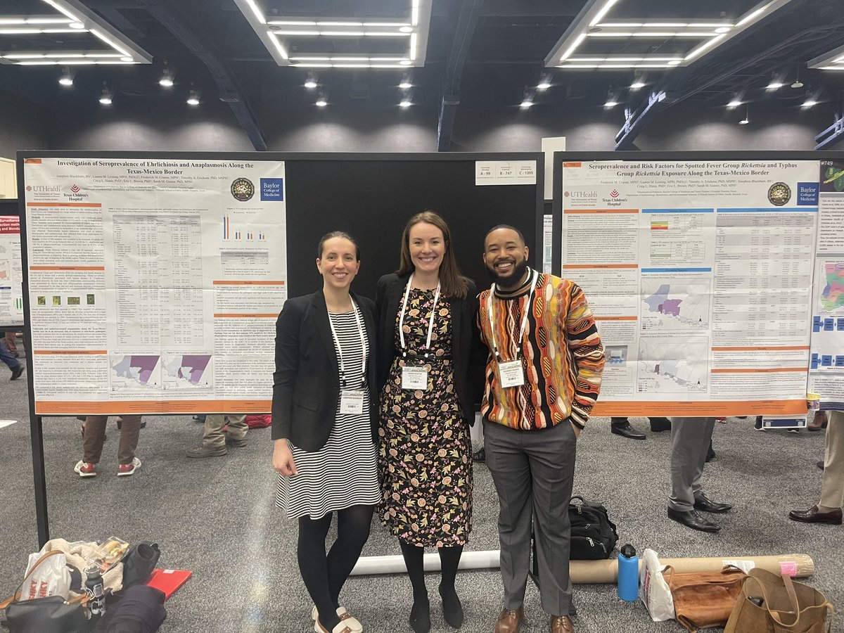 Great week learning about the latest trop med research at #astmh2022! Also, great presentations from Josephine and Fred on their work investigating tick-borne disease along the Texas-Mexico boarder