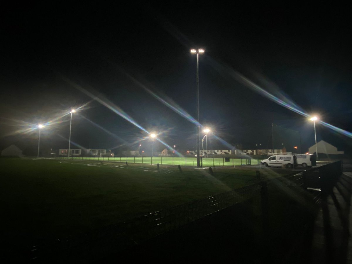 Friday night lights! Lights up &amp; running here at <a href="/ParkFC_/">St Brendans Park Fc</a> in Tralee.