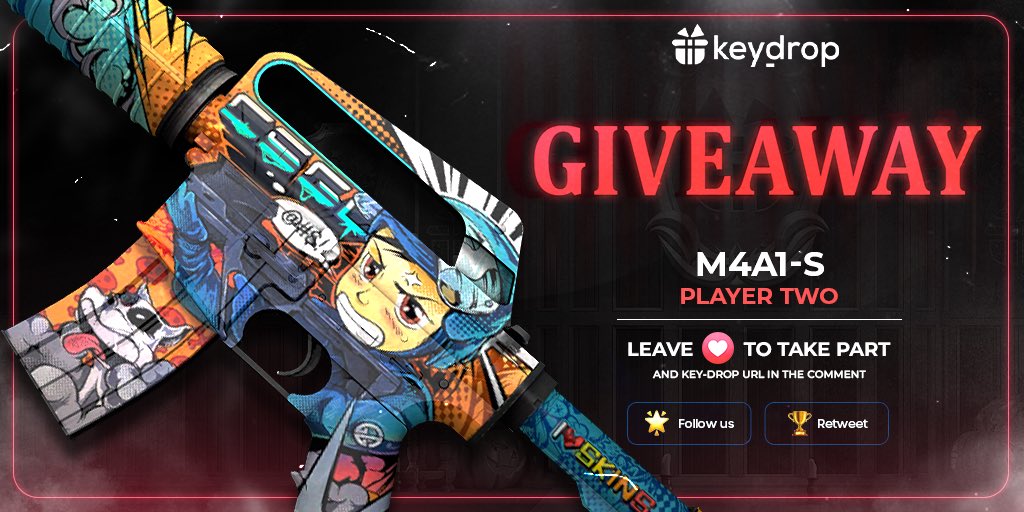 Giveaway on M4A1-S | Player Two 🎁

👊 Just leave ❤️ under the post! 
🌟 Follow us!
🏆 Retweet!
 
⏰ Wait 24 hours!

#freeskins #csgoskinsgiveaway #csgoskinsfree #giveaway #airdrop #csgocases #csgocase #csgoesport #skins #csgoskins #keydrop #keydropcom #csgo
