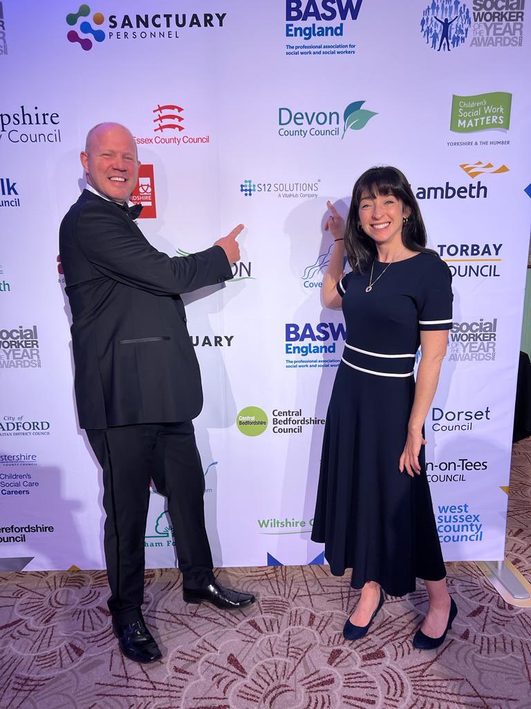 Very very proud to be at the #swa2022 looking forward to celebrating the wonderful work of social workers across the country 🙏💪🤩