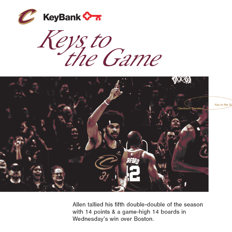cavs's tweet photo. #FROHIO ranks 3rd in the East in rebounds per game (12.0 RPG) 👏
@keybank | #LetEmKnow