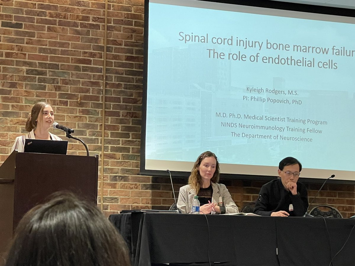Dana McTigue (@danamctigue) on Twitter photo Great talk by our own Kyleigh Rogers at the Neuroscience Research Institute Annual Retreat on the important effects of #spinalcordinjury on bone marrow from the <a href="/PhiPop/">Phillip Popovich</a> lab! Keep up the great work!! <a href="/OSUWexMed/">The Ohio State University Wexner Medical Center</a> <a href="/OhioStateMed/">The Ohio State University College of Medicine</a> <a href="/OhioStateNGP/">OSU Neurosci Grad Program</a> Great talk by our own Kyleigh Rogers at the Neuroscience Research Institute Annual Retreat on the important effects of #spinalcordinjury on bone marrow from the <a href="/PhiPop/">Phillip Popovich</a> lab! Keep up the great work!! <a href="/OSUWexMed/">The Ohio State University Wexner Medical Center</a> <a href="/OhioStateMed/">The Ohio State University College of Medicine</a> <a href="/OhioStateNGP/">OSU Neurosci Grad Program</a>