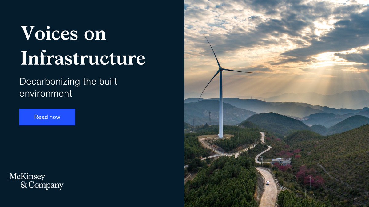 To meet #netzero targets, green #infrastructure projects must be developed with transparency and efficiency. 

The October edition of #GIIVoices explores approaches to #decarbonizing our built environment and delivering a #sustainable future: mck.co/3T90WRf