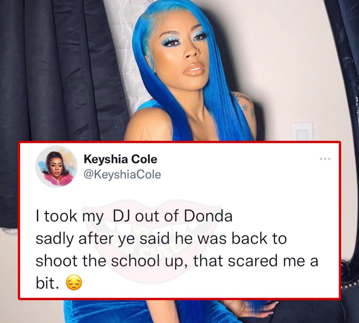 SaycheeseDGTL's tweet photo. Keyshia Cole took her son out of Donda Academy after Kanye West said he was "back to shoot the school up" https://t.co/tpTHEbn9Sn