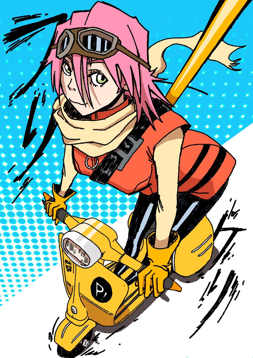 Wrapped up and finished! 
#FLCL #FoolyCooly #HarukoHaruhara #Gainax #animefanart