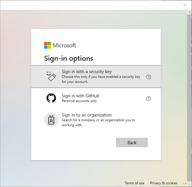 jarrodfrates's tweet photo. RDP using FIDO2 from W10 22H2 local login to W11 22H2 AzureAD login. Create RDP file, add enablerdsaadauth:i:1 &amp; redirectwebauthn:i:1 to config. Click Sign-In Options -> Security Key, then follow prompts. Thanks to @_DanielWep and @merill for WVD details that gave needed hints. https://t.co/KSlvGZb6bN
