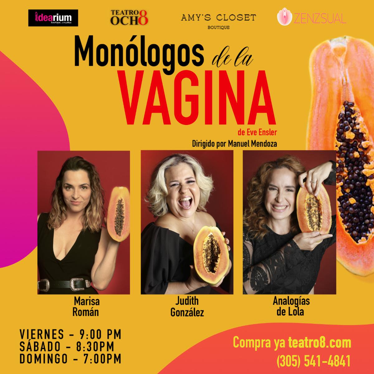 Ultimas semanas de Monólogos de la Vagina, compra ya tu ticket en teatro8.com ☎️305-541-4841 #Teatro #Miami #Teatro8 #TeatroEnMiami #LatinxTheater #HispanicTheater #MonologosDeLaVagina #Comedia #Humor #Reflexion conta.cc/3DVNj2r
conta.cc/3T4EkBl