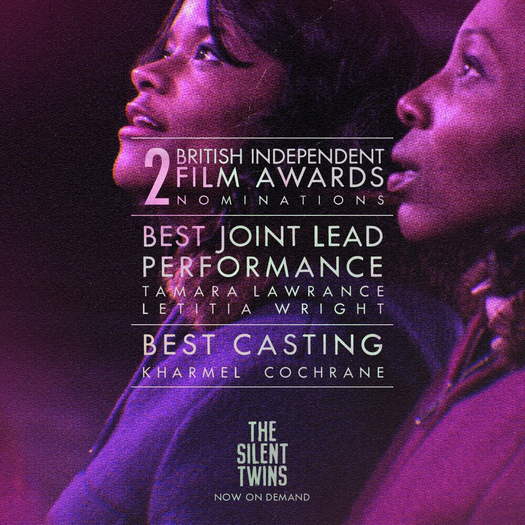 Congratulations to Letitia Wright, Tamara Lawrance and Kharmel Cochrane on their #BIFA2022 nominations for #TheSilentTwins.