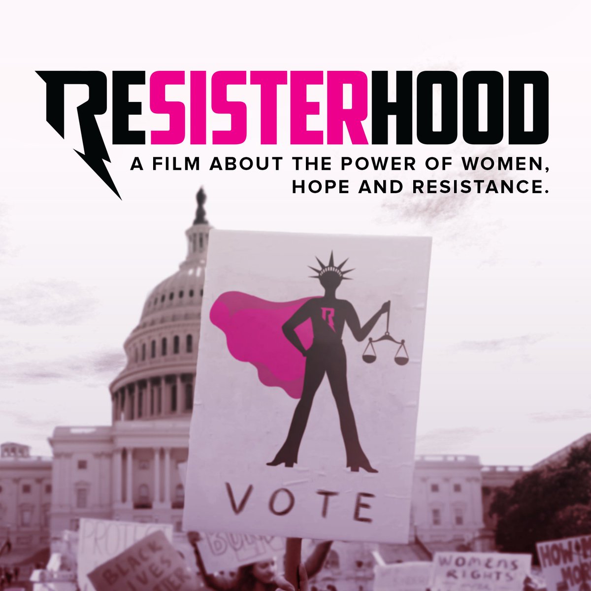 🎁 @womensmarch & Resisterhood have partnered to grant you exclusive access to Resisterhood, our award-winning documentary made by women for women. Pay what you can ($1 minimum) & gain access to stream RESISTERHOOD now through November 9, 2022 Link here: secure.actblue.com/donate/wmresis…