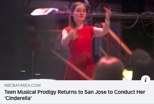 ICYMI: <a href="/nbcbayarea/">NBC Bay Area</a> stopped by orchestra rehearsals of "Cinderella" to see <a href="/AlmaDeutscher/">Alma Deutscher</a> in action as she prepares to make her international opera conducting debut next week. Weren't able to catch the segment when it aired? Catch up with the story here: bit.ly/3WxwMtF.