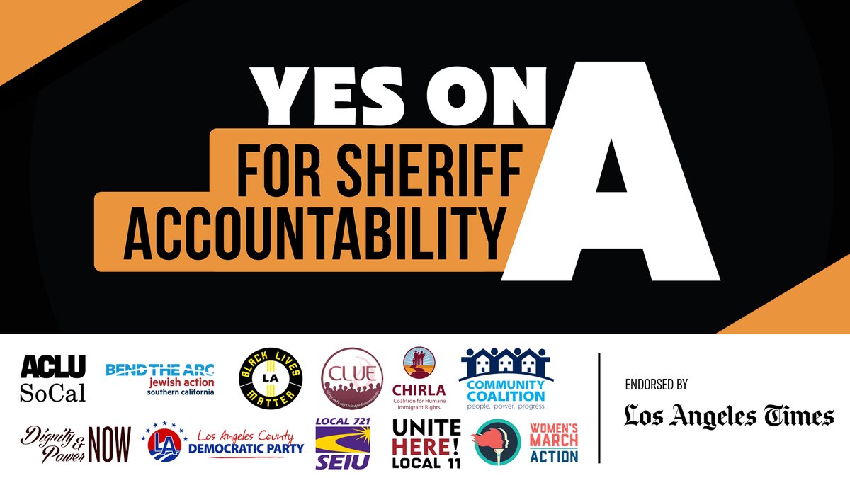 andreskwon's tweet photo. #LosAngeles! It’s the last weekend to vote #YesOnMeasureA for #SheriffAccountability. L.A. sheriffs have defied lawful subpoenas and court orders, obstructed civilian oversight, and enabled deputy gangs.
We need real accountability. No one is above the law.
#YesOnALA
@yesonala https://t.co/8u8kd9JAWC