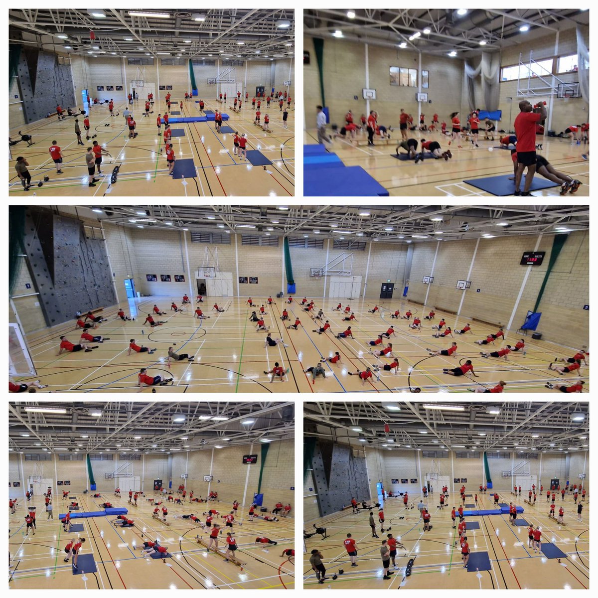 The #ArmdMedics checking out for the weekend.....a bit of phys and stretching session....well done all!!!