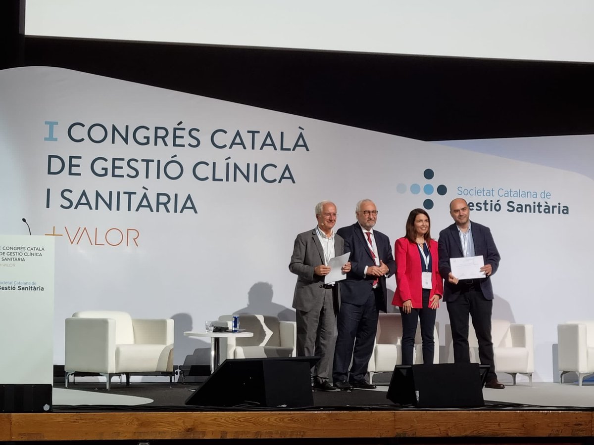 ricardcl73's tweet photo. L'experiència del Projecte CORTEX premiada com a millor en l'àmbit de la Transformació Digital al I Congrés Català de Gestió Sanitària @gestiosanitaria #MesValor. Un veritable honor haver pogut representar el gran equip de professionals de @SJDbarcelona_ca que ho han fet possible https://t.co/j7e7fBVtoY