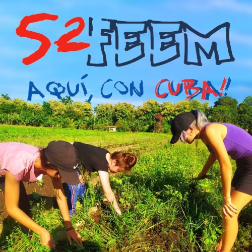🇨🇺¡AQUÍ CON CUBA!🇨🇺
#FEMConCuba
#FEEM52
<a href="/DiazCanelB/">Miguel Díaz-Canel Bermúdez</a> 
@Colina_VClara 
@aylinalvarezG 
@hamlet_cu