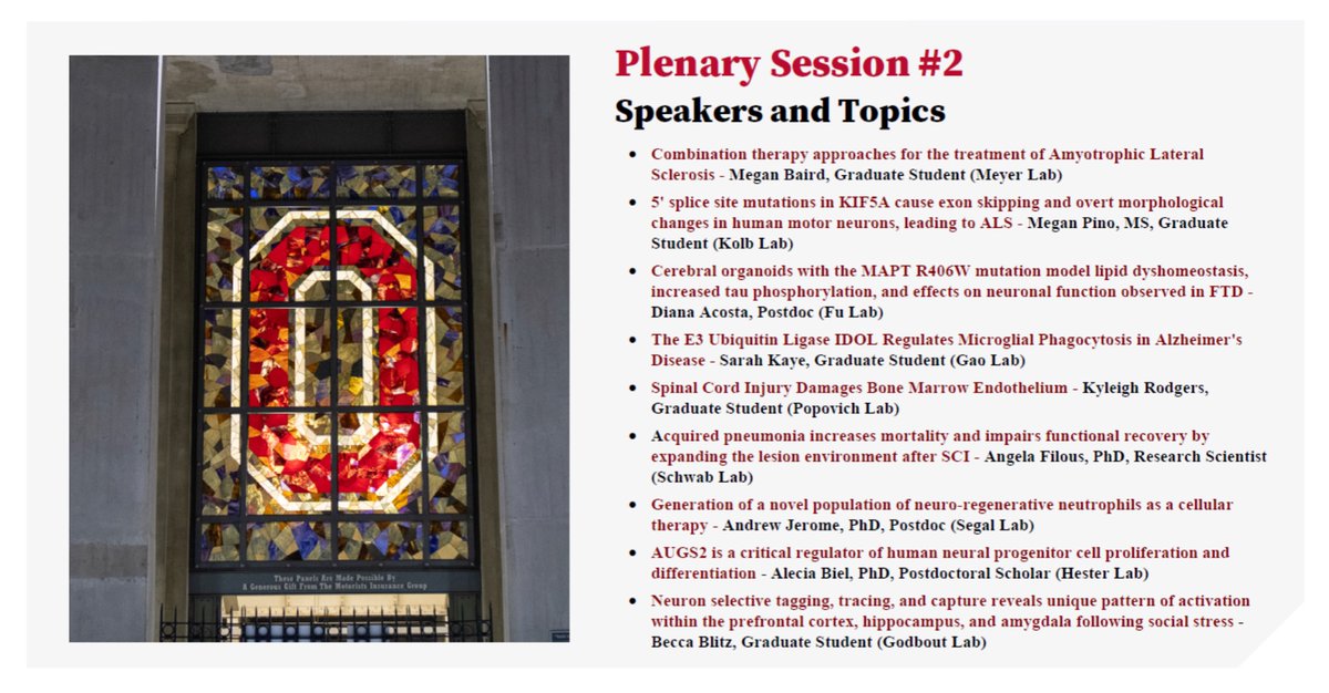 The second plenary session featured a wide variety of topics and speakers! #NRIRetreat #OSUNeuro