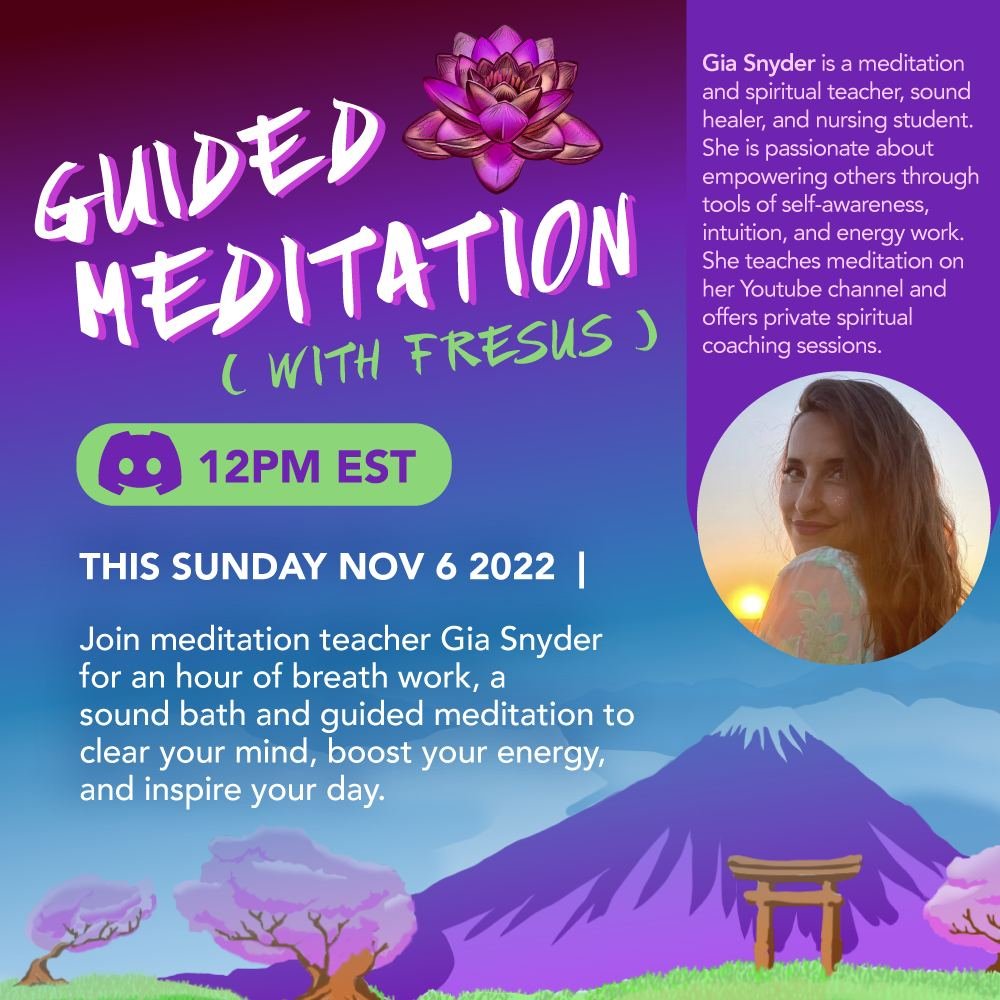 🐸Be sure to join us for another weekly #meditation session in our Discord this Sunday at 12 PM EST! 

Our #HealthIsWealth Twitter space will be hosted at 10 AM EST to lead into the fun😄

#Spirituality #NFTCommunity #HealthIsWealth 
discord.gg/ZJE7HUA3?event…